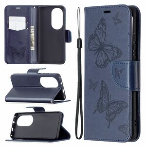 Handyh�lle f�r Huawei P50 Pro Schutztasche Wallet Cover 360 Case Etuis Blau
