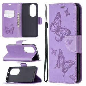 Handyh�lle f�r Huawei P50 Pro Schutztasche Wallet Cover 360 Case Etuis Violett