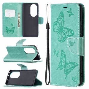 Handyh�lle f�r Huawei P50 Pro Schutztasche Wallet Cover 360 Case Etuis Gr�n