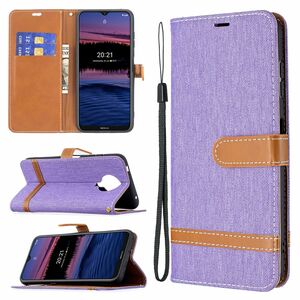 Handyh�lle f�r Nokia G20 Schutztasche Wallet Cover 360 Case Etuis Violett