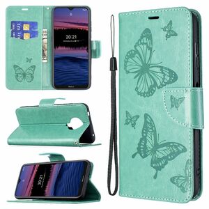 Handyhlle fr Nokia G20 Schutztasche Wallet Cover 360 Case Etuis Grn