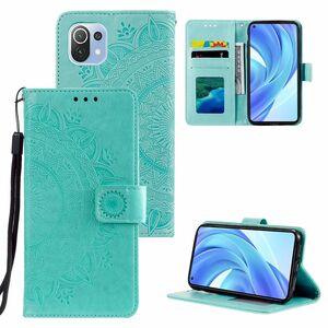 Handyh�lle f�r Xiaomi Mi 11 Lite Schutztasche Wallet Cover 360 Case Etuis Gr�n