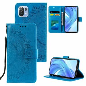 Handyh�lle f�r Xiaomi Mi 11 Lite Schutztasche Wallet Cover 360 Case Etuis Blau