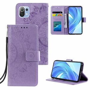 Handyh�lle f�r Xiaomi Mi 11 Lite Schutztasche Wallet Cover 360 Case Etuis Violett