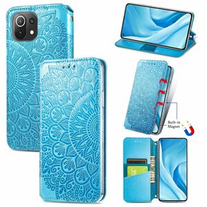 Handyh�lle f�r Xiaomi Mi 11 Lite Schutztasche Wallet Cover 360 Case Etuis Blau