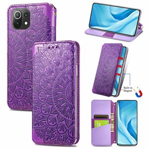 Handyh�lle f�r Xiaomi Mi 11 Lite Schutztasche Wallet Cover 360 Case Etuis Violett