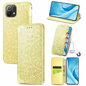 Handyh�lle f�r Xiaomi Mi 11 Lite Schutztasche Wallet Cover 360 Case Etuis Gelb