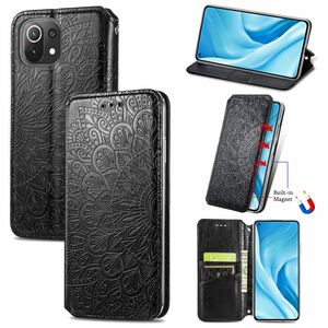 Handyh�lle f�r Xiaomi Mi 11 Lite Schutztasche Wallet Cover 360 Case Etuis Schwarz