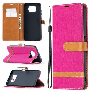Handyh�lle f�r Xiaomi Poco X3 Schutztasche Wallet Cover 360 Case Etuis Rosa