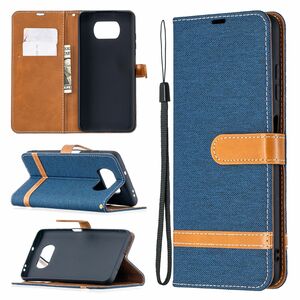Handyh�lle f�r Xiaomi Poco X3 Schutztasche Wallet Cover 360 Case Etuis Blau