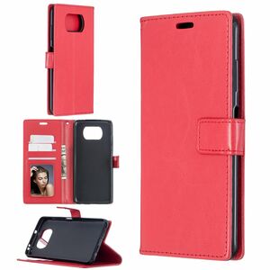 Handyh�lle f�r Xiaomi Poco X3 Schutztasche Wallet Cover 360 Case Etuis Rot