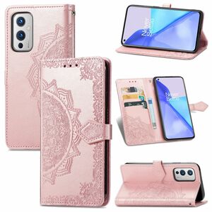 Handyh�lle f�r OnePlus 9 Schutztasche Wallet Cover 360 Case Etuis Rosa