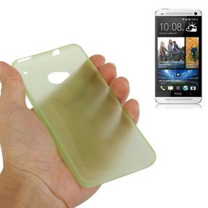 Schutzhlle Case Ultra Dnn 0,3mm fr Handy HTC One M7 Grn Transparent