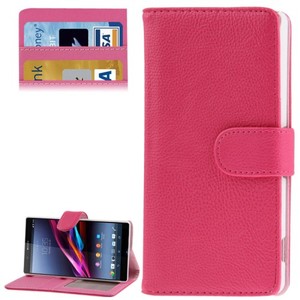 Handyhlle Flip Quer Tasche fr Sony Xperia Z2 L50w pink