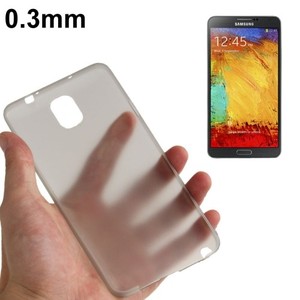 Schutzhlle Case Ultra Dnn 0,3mm fr Handy Samsung Galaxy Note 3 N9000 Grau Transparent