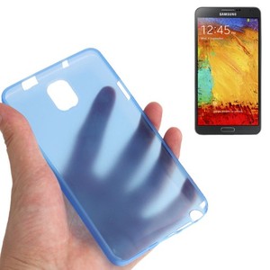 Schutzh�lle Case Ultra D�nn 0,3mm f�r Handy Samsung Galaxy Note 3 N9000 Blau Transparent