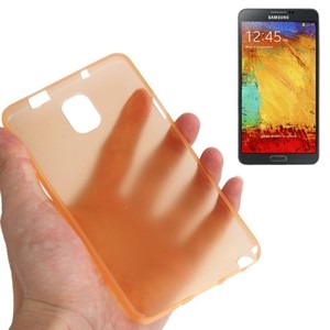 Schutzh�lle Case Ultra D�nn 0,3mm f�r Handy Samsung Galaxy Note 3 N9000 Orange Transparent
