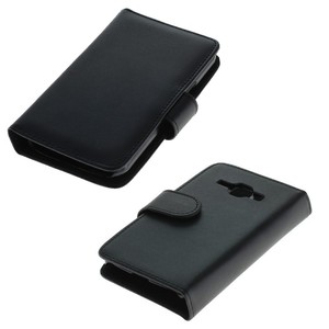 OTB Tasche (Kunstleder) fr Samsung Galaxy J1 Bookstyle schwarz