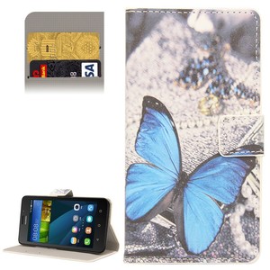  Handyhlle Tasche fr Case Handy Huawei Y635 Blauer Schmetterling
