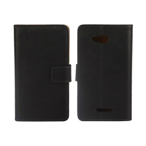 Schutzhlle Handytasche (Flip Quer) Wallet fr Handy Sony Xperia E4G Schwarz