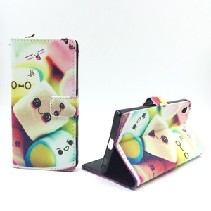 Handyh�lle Tasche f�r Handy Sony Xperia Z5 Schriftzug Marshmallows