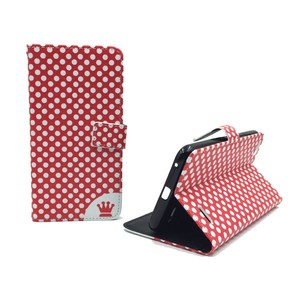 Handyhlle Tasche fr Handy Vodafone Smart Ultra 6 Polka Dot Rot