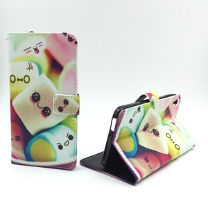 Handyh�lle Tasche f�r Handy Alcatel One Touch Idol 3 (5,5) Schriftzug Marshmallows