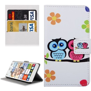 Handyhlle Tasche fr Handy Microsoft Lumia 850 Eulen Paar Verliebt