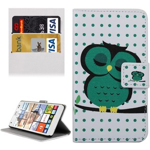 Handyhlle Tasche fr Handy Microsoft Lumia 850 Dicke Eule auf Ast