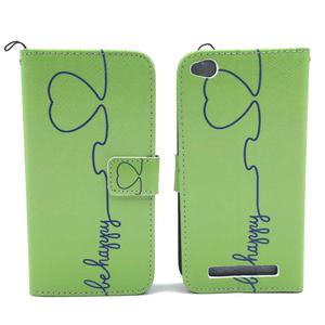 Handyh�lle Tasche f�r Handy Xiaomi Redmi 3 Be Happy Gr�n