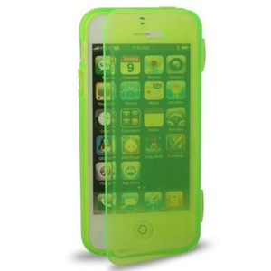 Horizontal Klapph�lle TPU Case Handyh�lle f�r iPhone SE gr�n