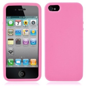 Schutzh�lle Silikon H�lle f�r Case Handy iPhone SE Rosa