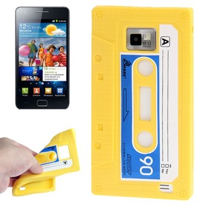 Silikon H�lle Kassette f�r Samsung Galaxy S2 i9100/i9200 gelb