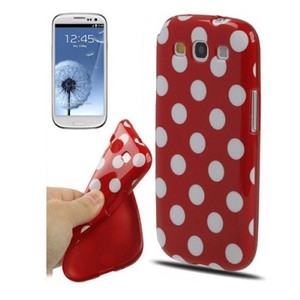 Schutzh�lle TPU Case f�r Case Handy Samsung I9300 Galaxy S3 Rot / Weiss