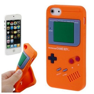 Silikon Hlle Retro Gameboy fr Case Handy iPhone 5 / 5s Orange