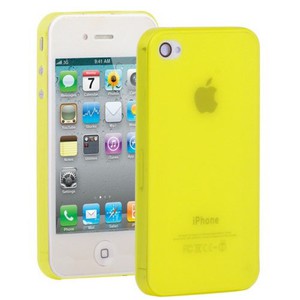 Schutzh�lle Case TPU f�r Handy iPhone 4 / 4s transparent/gelb