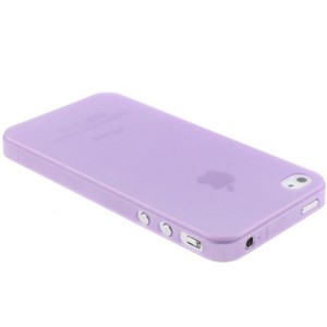 Schutzh�lle Case TPU f�r Handy iPhone 4 / 4s Transparent / Lila