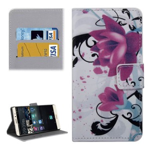 Handyh�lle Tasche f�r Handy Huawei Mate S Lotusblume