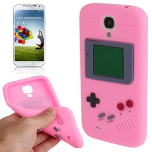 Silikon H�lle Gameboy f�r Handy Samsung Galaxy S4 GT-I9500 / GT-I9505 / LTE+ GT-I9506 / Value Edition GT-I9515 pink
