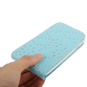 Schutzh�lle Case f�r Handy Samsung Galaxy s4 i9500 Strass Hellblau