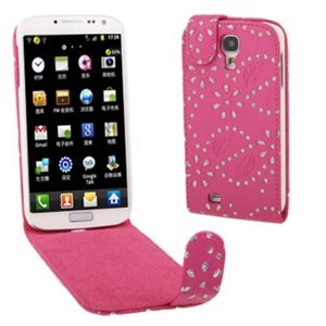 Schutzhlle Case fr Handy Samsung Galaxy s4 i9500 Strass Pink
