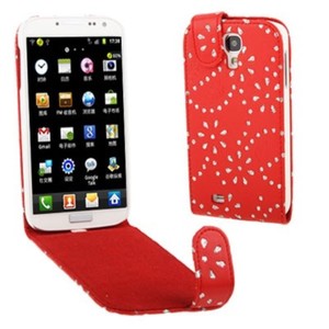Schutzh�lle Case f�r Handy Samsung Galaxy s4 i9500 Strass Rot