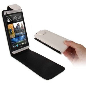 Schutzh�lle Flip Tasche f�r Handy HTC One M7 Wei�
