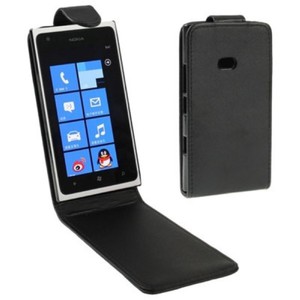 Schutzhlle Flip Tasche fr Handy Nokia Lumia 900 Schwarz