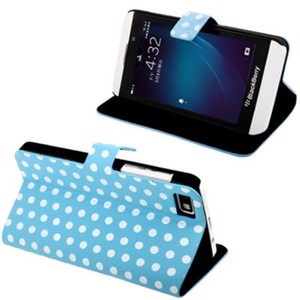 Schutzh�lle Flip H�lle d�nn f�r Handy BlackBerry Z10 Hellblau / Wei�