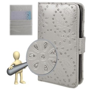 Schutzh�lle Case (Flip Quer) f�r Samsung Galaxy s4 i9500 silber