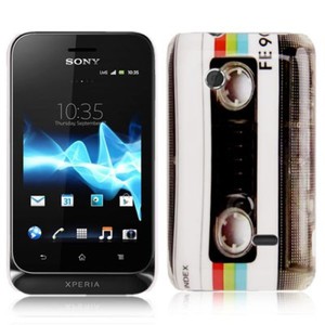 Hard Case H�lle Retro Kassette f�r Handy Sony Xperia Tipo Dual ST21i