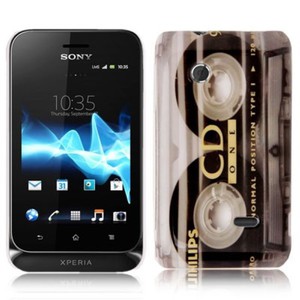 Hard Case H�lle Retro Kassette f�r Handy Sony Xperia Tipo Dual ST21i