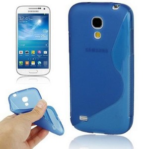 Schutzhlle S - Curve TPU Case fr Handy Samsung Galaxy S4 mini i9190 Transparent Blau