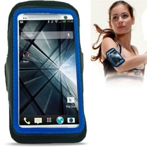 Sportarmband Tasche fr Case Handy HTC One M7 Blau